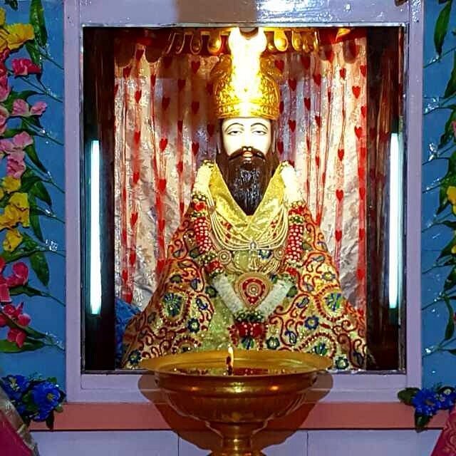Devotees gathered at the Guru Ravidas Janam Asthan during Jayanti in Varanasi