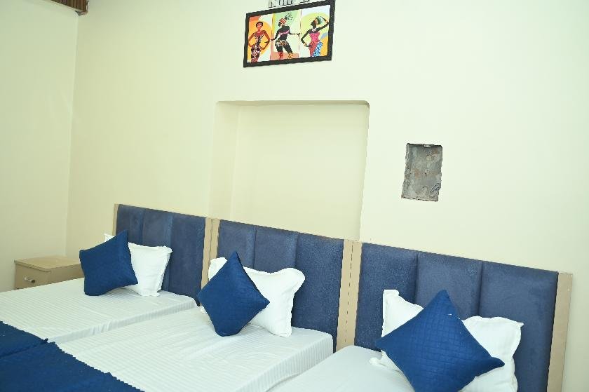 Room detail at a Bhelupur stay in south Varanasi